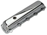 Trans-Dapt Performance Chrome Valve Covers 9391 Covers, Stock Height, Steel, Chrome, Plain, Oldsmobile 330-455, V8, Pair thumbnail 3