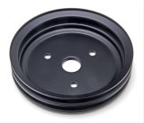 Trans-Dapt Performance Powdercoated Pulleys 8603 Crankshaft Pulley, Steel, 2-Groove, 7.3 in. Dia., Satin Black Powdercoat, Chevy, Small Block, Short Pump, Each thumbnail 1
