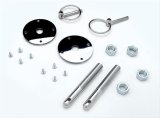 Trans-Dapt Performance Replacement Safety Pins 4056 Hood Pins, Torsion Pin Style, Steel, Chrome Plated, Kit thumbnail 1