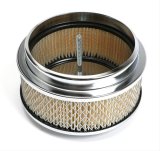 Trans-Dapt Performance Chrome Air Cleaners 2292 Filter Assembly, 6 3/8 in. Diameter, Round, Raised Base, Steel, Chrome, 2.875 in. Overall Height, Each thumbnail 1