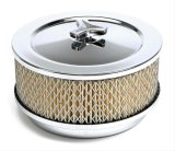 Trans-Dapt Performance Chrome Air Cleaners 2292 Filter Assembly, 6 3/8 in. Diameter, Round, Raised Base, Steel, Chrome, 2.875 in. Overall Height, Each thumbnail 2