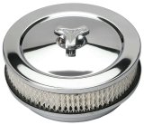 Trans-Dapt Performance Chrome Air Cleaners 2292 Filter Assembly, 6 3/8 in. Diameter, Round, Raised Base, Steel, Chrome, 2.875 in. Overall Height, Each thumbnail 3