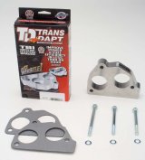 Trans-Dapt Performance Smooth Bore TBI Spacers 2733 Throttle Body Spacer, Bore, Aluminum, Natural, 1 in., Chevy, GMC, Pickup/SUV, Each thumbnail 4