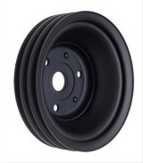 Trans-Dapt Performance Steel Crankshaft Pulleys 8608 Pulley, V-Belt, 3-Groove, Steel, Black, Chevy, Small Block, Long Pump, Each thumbnail 1