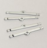 Trans-Dapt Performance Chrome Valve Cover Spreader Bars 4993 Hold-Down Tabs, Steel, Plated, Chevy, Small Block V8/V6, Set of 4 thumbnail 1