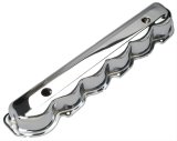 Trans-Dapt Performance Chrome Valve Covers 9357 Cover, Stock Height, Steel, Chrome, Plain, Ford, 240/300, L6, Each thumbnail 1