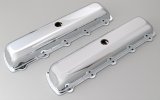 Trans-Dapt Performance Chrome Valve Covers 9381 Covers, Stock Height, Steel, Chrome, Plain, Oldsmobile, 330-455, V8, Pair thumbnail 2