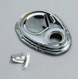 Trans-Dapt Performance Timing Covers 4934 Cover, 1-Piece, Steel, Chrome Plated, Chevy, Small Block, Kit thumbnail 1