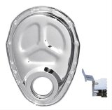 Trans-Dapt Performance Timing Covers 4934 Cover, 1-Piece, Steel, Chrome Plated, Chevy, Small Block, Kit thumbnail 2
