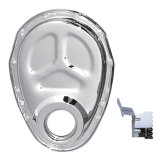 Trans-Dapt Performance Timing Covers 4934 Cover, 1-Piece, Steel, Chrome Plated, Chevy, Small Block, Kit thumbnail 3