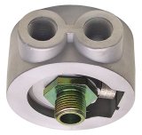 Trans-Dapt Performance Oil Cooler Sandwich Adapters 1313 Adapter, Filter, Sandwich, Aluminum, Natural, 3/4-16 in. Thread, 3/8 in. NPT Inlet/Outlet, Each thumbnail 3
