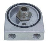 Trans-Dapt Performance Oil Cooler Sandwich Adapters 1320 Adapter, Filter, Sandwich, Aluminum, Natural, 13/16-16 in. Thread, 3/8 in. NPT Inlet/Outlet, Each thumbnail 3