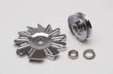 Trans-Dapt Performance Alternator Pulleys 9446 Pulley, V-Belt, 1-Groove, Steel, Chrome, .642 in. Bore, Bolt-On, GM/Ford, Each thumbnail 2