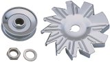 Trans-Dapt Performance Alternator Pulleys 9446 Pulley, V-Belt, 1-Groove, Steel, Chrome, .642 in. Bore, Bolt-On, GM/Ford, Each thumbnail 3