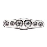 Billet Specialties Dash Inserts 36535 Gauge Panel, Aluminum, Polished, Two 3 3/8 in. Holes, Four 2 1/16 in. Holes, Universal, Each thumbnail 1