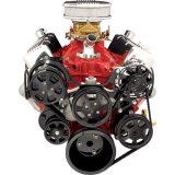 Billet Specialties Tru Trac Serpentine Systems with A/C BLK13220 Pulley Kit, Trac, System, Aluminum, Black Anodized, Chevy, Small Block, Kit thumbnail 2