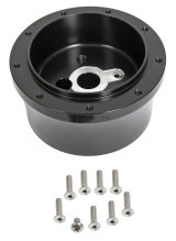 Billet Specialties Steering Wheel Hub Adapters BLK31120 Adapter, Aluminum, Black Anodized, GM, 9-Bolt, Kit thumbnail 3