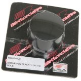 Billet Specialties Valve Cover Breathers BLK20120 Breather, Round, Push-in, Aluminum, Black Powdercoated, Each thumbnail 1