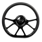 Billet Specialties Half-Wrap Steering Wheels BLK29475 Wheel, PRISM , Half-Wrap, 14 in. Diameter, D-Shape, 2 in. Dish, Black Anodized, Aluminum, 9 Bolt, Each thumbnail 1
