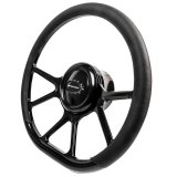 Billet Specialties Half-Wrap Steering Wheels BLK29475 Wheel, PRISM , Half-Wrap, 14 in. Diameter, D-Shape, 2 in. Dish, Black Anodized, Aluminum, 9 Bolt, Each thumbnail 2