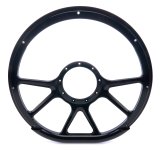 Billet Specialties Half-Wrap Steering Wheels BLK29475 Wheel, PRISM , Half-Wrap, 14 in. Diameter, D-Shape, 2 in. Dish, Black Anodized, Aluminum, 9 Bolt, Each thumbnail 3