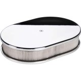 Billet Specialties Air Cleaners 15329 Filter Assembly, Small Oval, Aluminum, Polished, Plain Design, 2 in. Filter Height, Each thumbnail 2