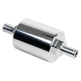 Billet Specialties 40 Microns Fuel Filter with 0.375 in. Inlet Size 42130 Filter, Inline Mount, Aluminum, Polished, 3/8 Hose Barb, 4.50 Length, 1.375 O.D, Each thumbnail 2