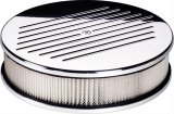 Billet Specialties Air Cleaners 15220 Filter Assembly, 10 in. Diameter, Round, Aluminum, Polished, Ball-Milled Design, 2 1/4 in. Filter, Each thumbnail 1