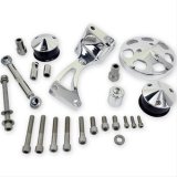 Billet Specialties Serpentine Conversion Air Conditioning Add-On Kits FM1320PC Compressor Bracket, Independent Top Mount, Sanden 508 Style, Aluminum, Polished, Kit thumbnail 1