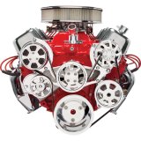Billet Specialties Tru Trac Serpentine Systems with A/C 14220 Pulley Kit, Serpentine, Aluminum, Polished, Chevy, Big Block, Kit thumbnail 3