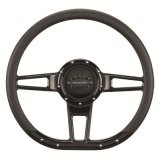 Billet Specialties Half-Wrap Steering Wheels BLK29409 Wheel, Half-Wrap, Formula, Aluminum, Black Anodized, 3-Spoke, 14 in. Diameter, 9-Bolt Mount, Each thumbnail 2