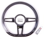 Billet Specialties Half-Wrap Steering Wheels BLK29409 Wheel, Half-Wrap, Formula, Aluminum, Black Anodized, 3-Spoke, 14 in. Diameter, 9-Bolt Mount, Each thumbnail 4