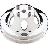Billet Specialties Water Pump Pulleys 78120 Pulley, Aluminum, Polished, V-Belt, 2 Groove, 6 in. Diameter, Chevy, Small Block, Big Block, Long Style, Each thumbnail 2