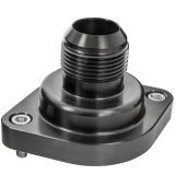 Billet Specialties Thermostat Housings BLK90920 Water Neck, Aluminum, Black Anodized, Straight Up, -20 AN Male Threads, Chevy, LS, Each thumbnail 1
