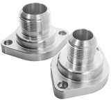 Billet Specialties Thermostat Housings 90920 Water Neck, Aluminum, Natural, Straight Up, -20 AN Male Threads, Chevy, LS, Each thumbnail 3