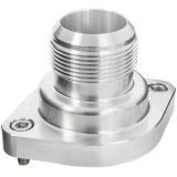 Billet Specialties Thermostat Housings 90920 Water Neck, Aluminum, Natural, Straight Up, -20 AN Male Threads, Chevy, LS, Each thumbnail 4