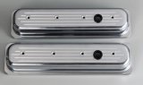 Billet Specialties Diecast Aluminum Valve Covers 95820 Covers, Stock Height, Aluminum, Polished, Ball-Milled Logo, Centerbolt, Chevy, Small Block, Pair thumbnail 2