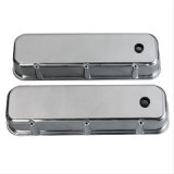 Billet Specialties Diecast Aluminum Valve Covers 96129 Covers, Tall, Aluminum, Polished, Plain Logo, Chevy, Big Block, Pair thumbnail 1
