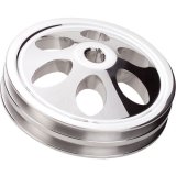 Billet Specialties Power Steering Pulleys 86220 Pulley, V-Belt, 2-Groove, 1/8 in. Keyway, Aluminum, Polished, .625 in. Bore, Chevy, Each thumbnail 2