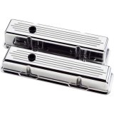Billet Specialties Diecast Aluminum Valve Covers 95120 Covers, Stock Height, Aluminum, Polished, Ball-Milled, Chevy, Small Block, Pair thumbnail 2