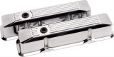 Billet Specialties Diecast Aluminum Valve Covers 95620 Covers, Tall, Aluminum, Polished, Ribbed, Chevy, Small Block, Pair thumbnail 1