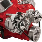 Billet Specialties Polished Alternator Brackets FM0207PC Bracket, Aluminum, Polished, Water Pump Mount, Long Water Pump, Chevy, Big Block, Kit thumbnail 2