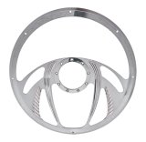 Billet Specialties Half-Wrap Steering Wheels 34055 Wheel, PSYCHO, Half-Wrap, 15.5 in. Diameter, 2 in. Dish, Polished Aluminum, 9 Bolt, Each thumbnail 3