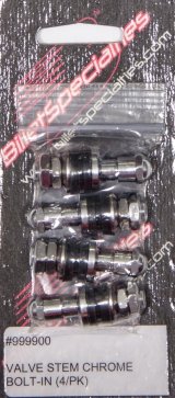 Billet Specialties Bolt-On Valve Stems 999900 Stems, Steel, Chrome, Bolt-On, Set of 4 thumbnail 4