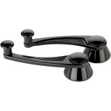 Billet Specialties Window Cranks BLK46525 Cranks, Door Window, Aluminum, Black, 1/2 in. Round Spline, Pair thumbnail 2