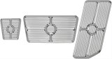 Billet Specialties Universal Pedal Kits 198622 Pads, Gas/Brake/Emergency Brake Position, Aluminum, Polished, Automatic, Chevy, Set of 3 thumbnail 1