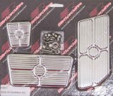 Billet Specialties Universal Pedal Kits 198622 Pads, Gas/Brake/Emergency Brake Position, Aluminum, Polished, Automatic, Chevy, Set of 3 thumbnail 2
