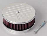 Billet Specialties Air Cleaners 15120 Filter Assembly, 6 3/8 in. Diameter, Round, Aluminum, Polished, Ball-Milled Design, 2 in. Filter, Each thumbnail 1