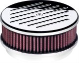 Billet Specialties Air Cleaners 15120 Filter Assembly, 6 3/8 in. Diameter, Round, Aluminum, Polished, Ball-Milled Design, 2 in. Filter, Each thumbnail 2
