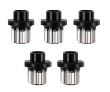Billet Specialties Race Lug Nuts LNRMS122050 ug nuts, Aluminum, Black Anodized, 1/2 in.-20 RH in., 0.50 in. Shank, Open End, 12-Point, Set Of 5 thumbnail 1